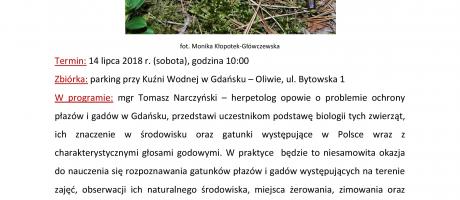 LOP Okręg w Gdańsku serdecznie zaprasza do udziału w zajęciach terenowych pt: "Bogactwo gdańskiej przyrody"